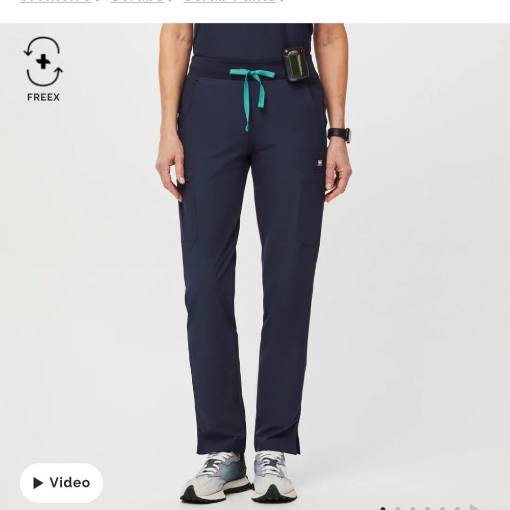 Figs Navy scrub pants, women size M